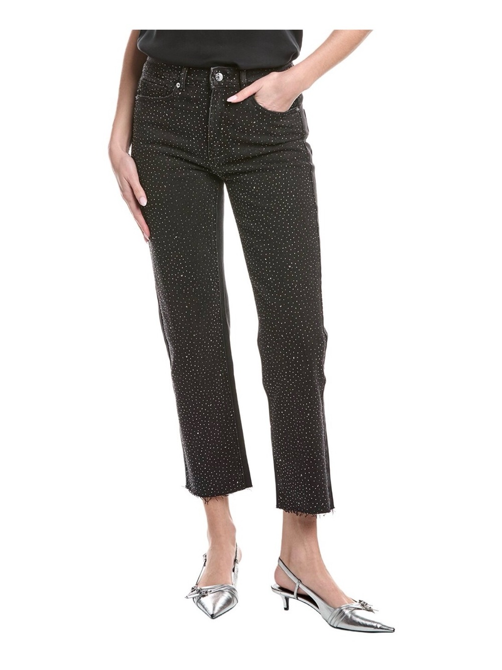 Baylor Cropped Crystal Jean size 26